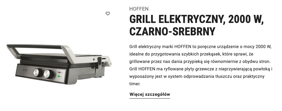 Biedronka Home - tania elektronika na promocji i nie tylko grill elektryczny 200 W czarno srebrny biedronka home