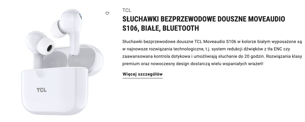Biedronka Home - tania elektronika na promocji i nie tylko sluchawki bezprzewodowe tcl
