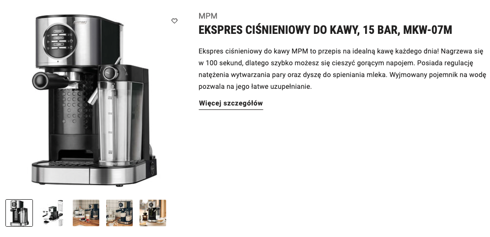 Biedronka Home - tania elektronika na promocji i nie tylko ekspres cisnienowy mpm biedronka home