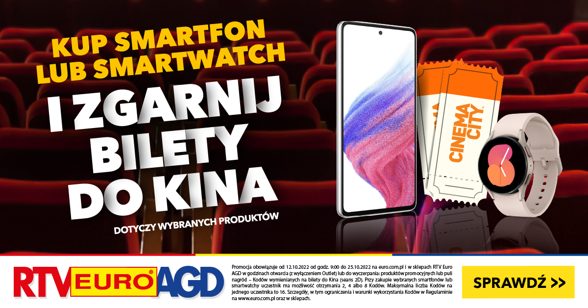 Jesteś kinomaniakiem? W RTV Euro AGD możesz zgarnąć darmowe bilety rtv euro agd