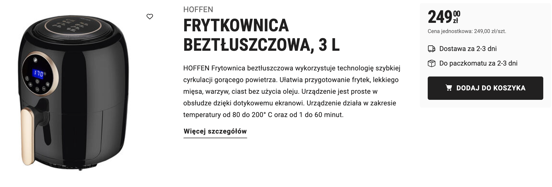 Biedronka Home - tania elektronika na promocji i nie tylko biedronka home Frytkownica beztłuszczowa