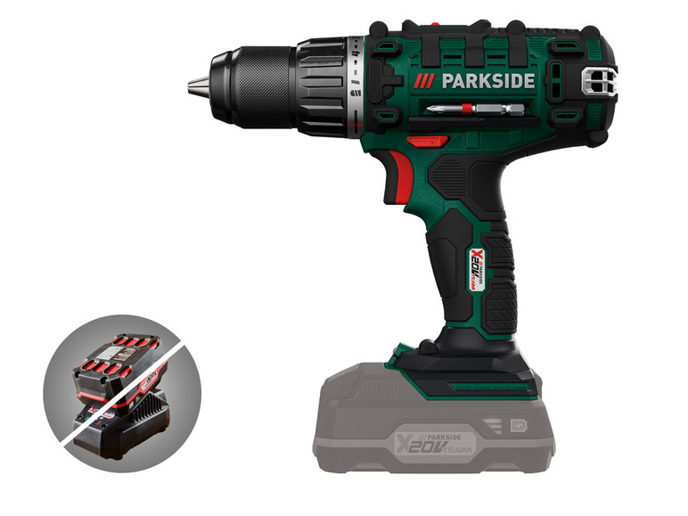 PARKSIDE Wiertarkowkrętarka akumulatorowa 20 V PABS 20-Li E6 