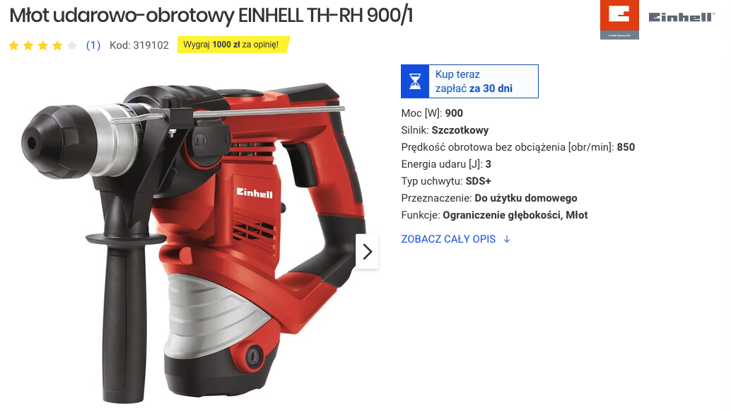 Młot udarowo-obrotowy Einhell