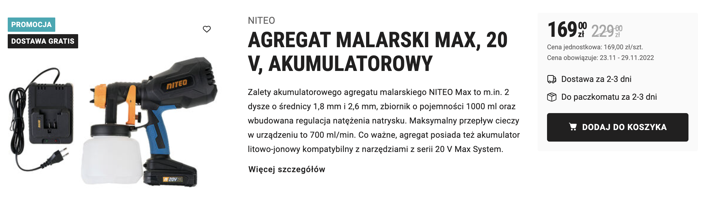 Tania elektronika domowa w Biedronce - co można kupić w Black Week Agregat malarski