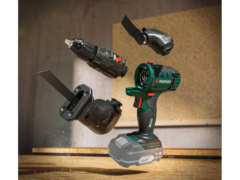 Tanie elektronarzędzia w Lidlu z okazji Cyber Monday PARKSIDE Akumulatorowe narzędzie wielofunkcyjne 3 w 1 PKGA 20-Li C2