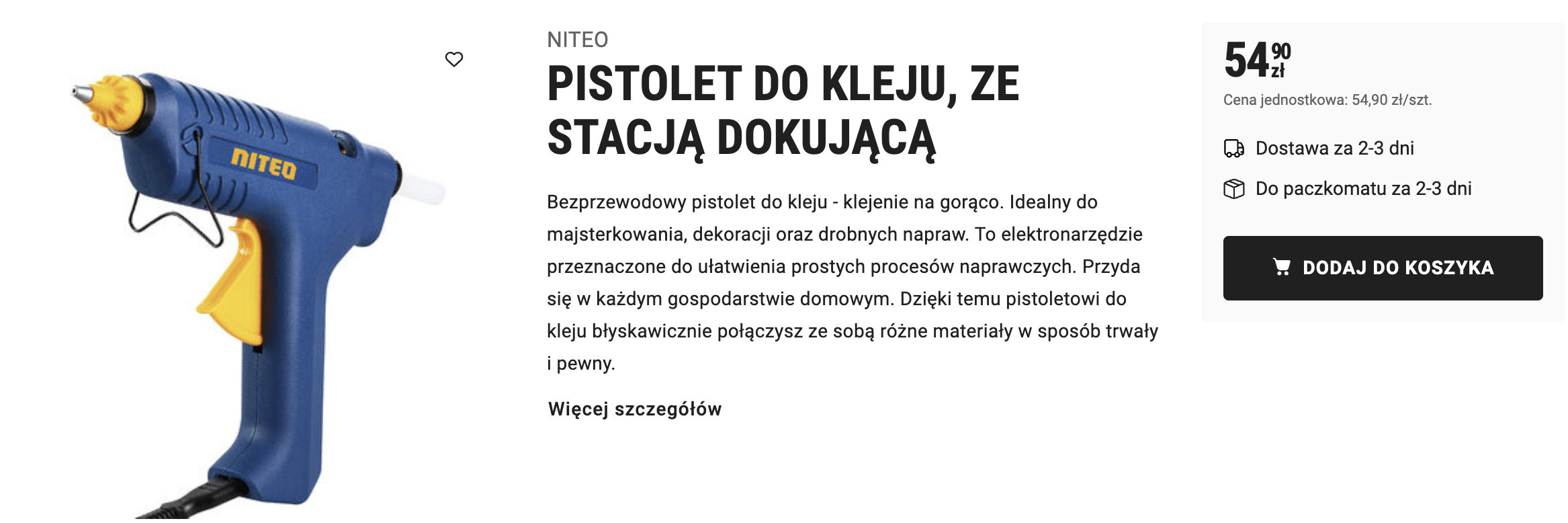 Tanie elektronarzędzia w Biedronce - tak tanio jeszcze nie było! Pistolet do kleju