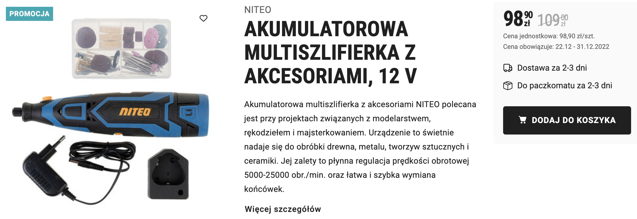 Tanie elektronarzędzia w Biedronce - tak tanio jeszcze nie było! Akumulatorowa multiszlifierka z akcesoriami