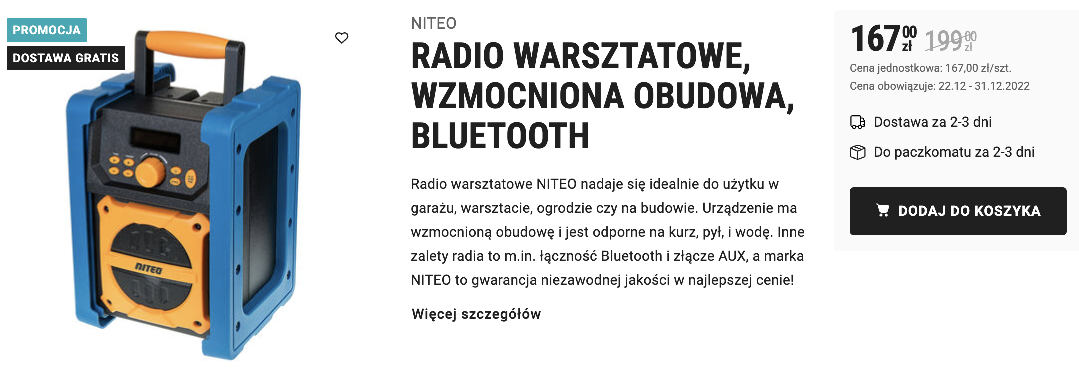 Tanie elektronarzędzia w Biedronce - tak tanio jeszcze nie było! Radio warsztatowe