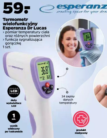 Urządzenia w Netto Termometr wielofunkcyjny Esperanza Dr Lucas